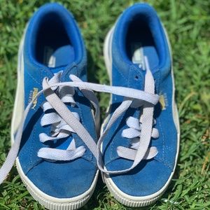 Puma Kids' Suede Jr Shoes: Blue/White